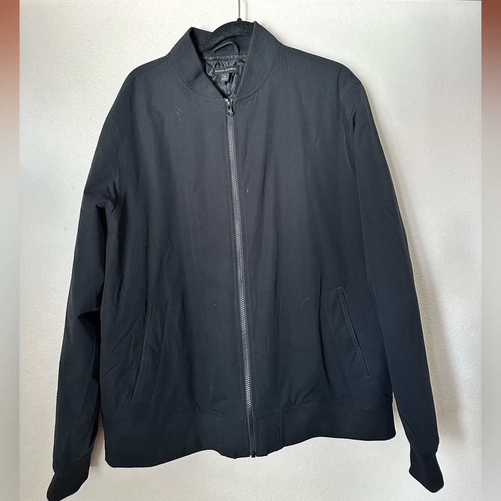 Banana Republic Men's Black Bomber Jacket